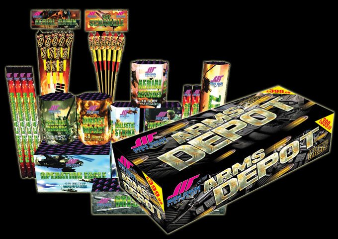 The Arms Depot Barrage Pack – 34 Pce - Leeds Fireworks