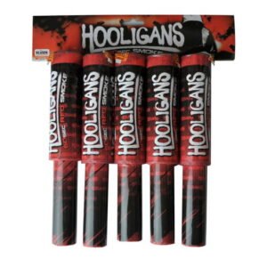 Red Handheld Smoke Grenade Flares - 5 Pack (Fused, NOT RING-PULL)