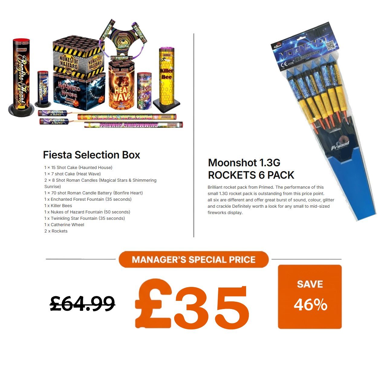 Fiesta Selection Box + Moonshot Rockets - 6 pack